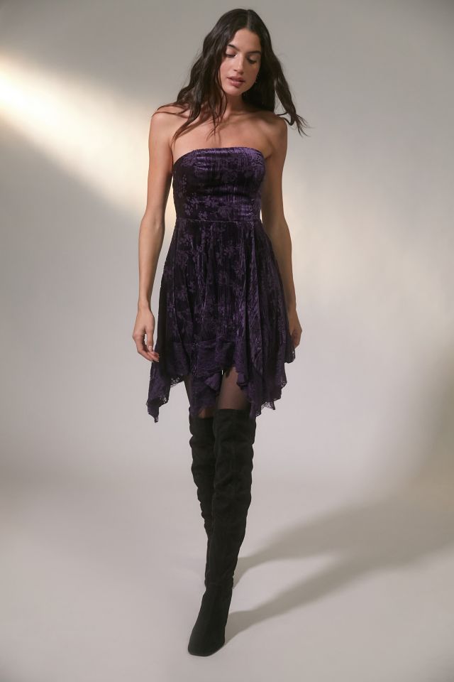 Urban outfitters shop purple velvet dress