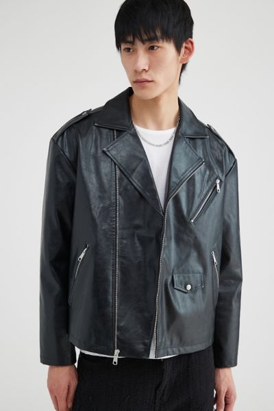 Standard Cloth Faux Leather Biker Jacket | Urban Outfitters