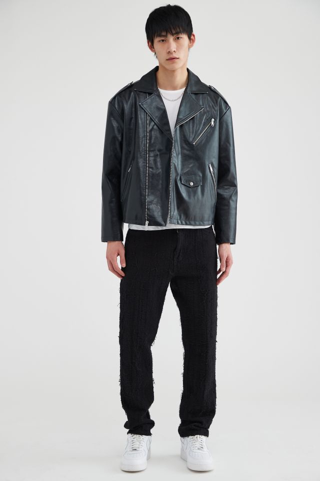 Standard Cloth Faux Leather Biker Jacket | Urban Outfitters