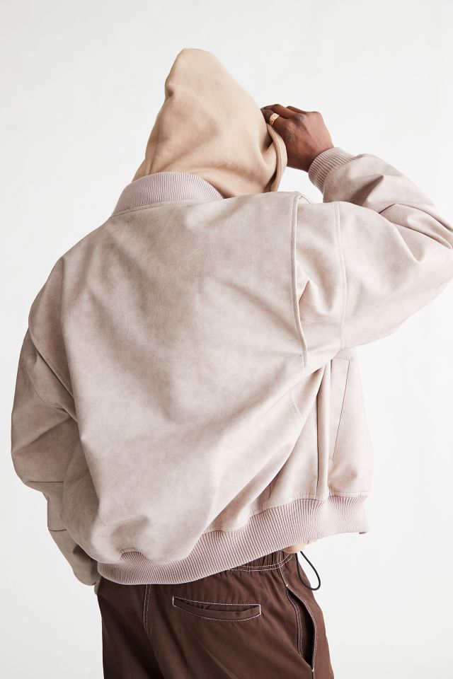 Standard Cloth Faux Leather Flight Jacket #3
