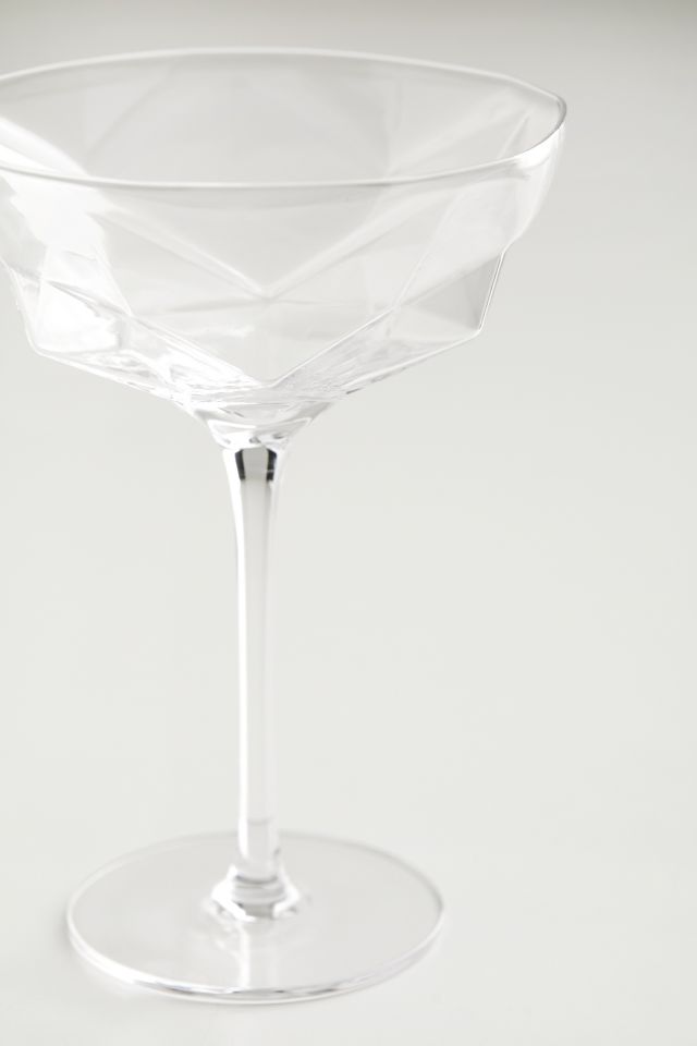Viski Faceted Crystal Martini Glass - Set Of 2 #2