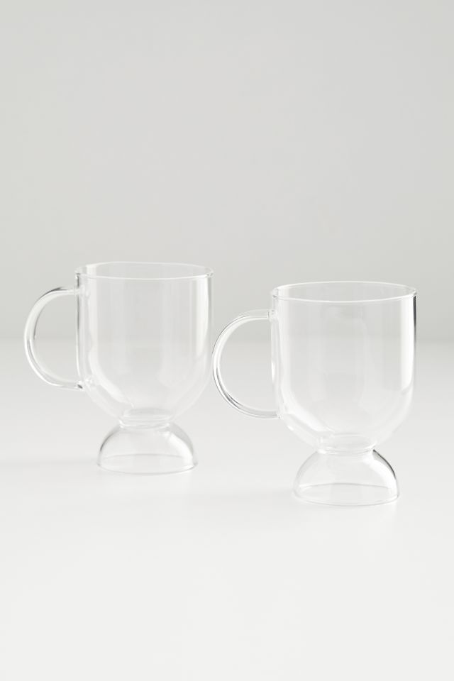 Ensemble de tasses en verre avec pieds #1