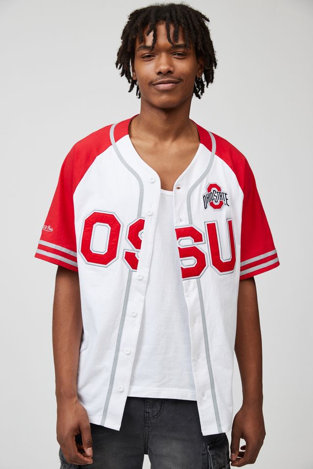 Mitchell & Ness Ohio State University NCAA Baseball Tee | Urban Outfitters