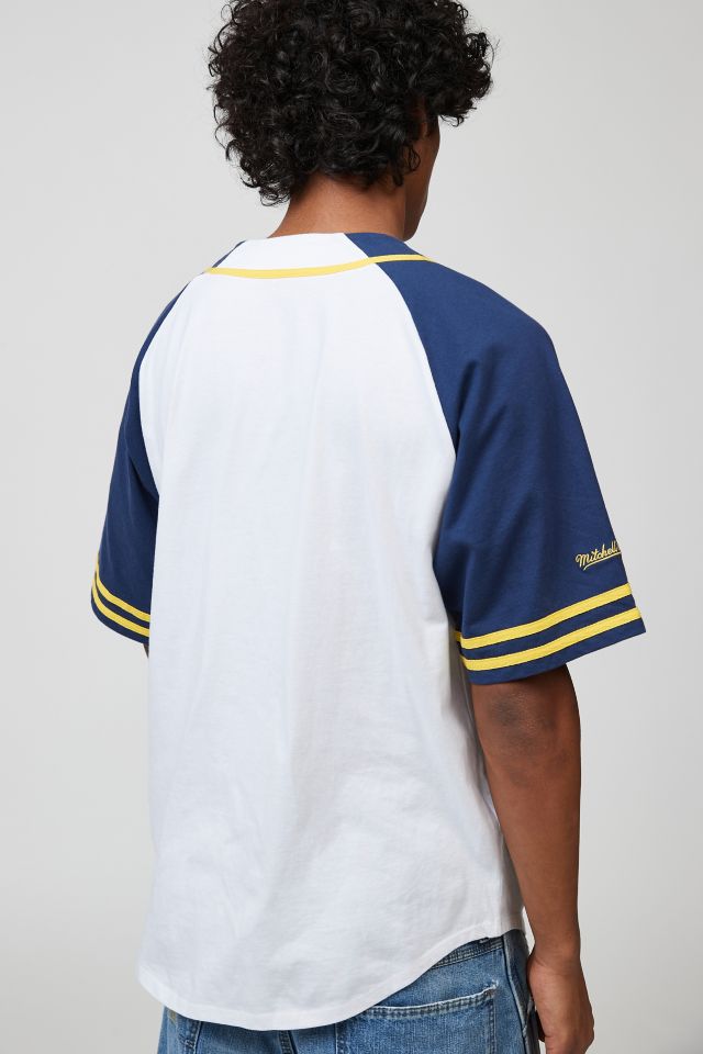 Mitchell & Ness University Of Michigan NCAA Baseball Tee  Urban Outfitters  Singapore - Clothing, Music, Home & Accessories