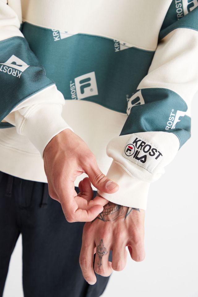 KROST X FILA UO Exclusive Striped Collared Sweatshirt #5