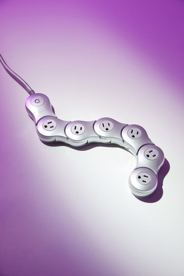 Metallic Pivot 6-Outlet Power Strip