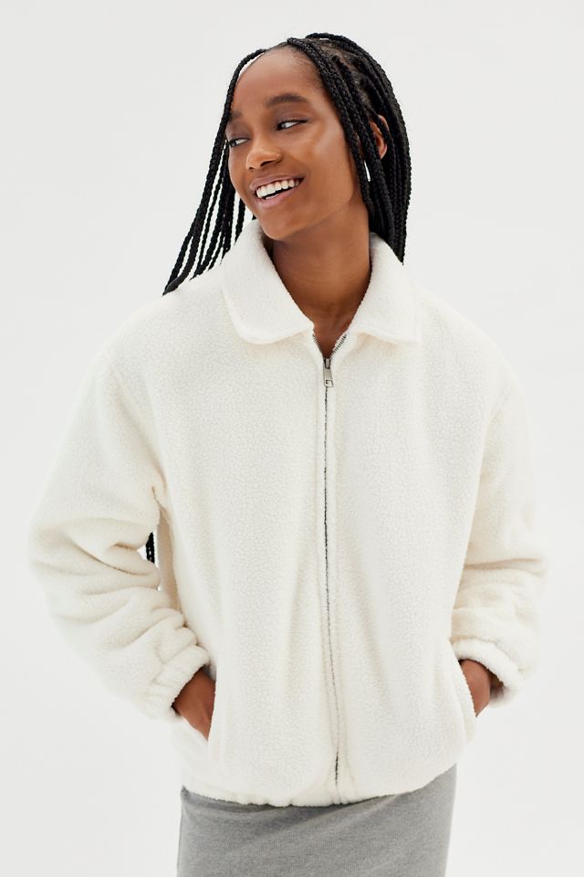 BDG Stormi Harrington Fleece ZipUp Jacket Urban Outfitters Canada