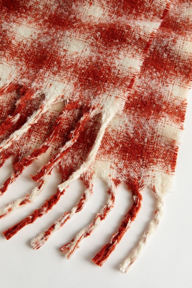 Plaid Fringe Scarf #1