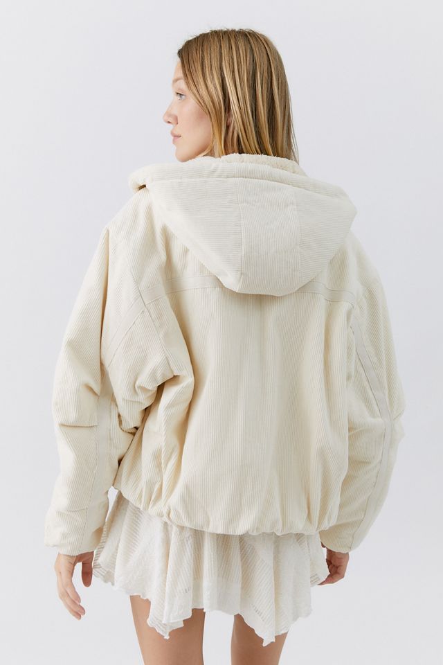 UO Casey Corduroy Zip-Up Hooded Jacket #2