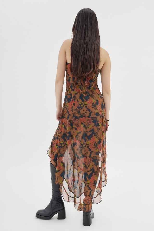 UO Rosie Strapless Ruffle Midi Dress #2