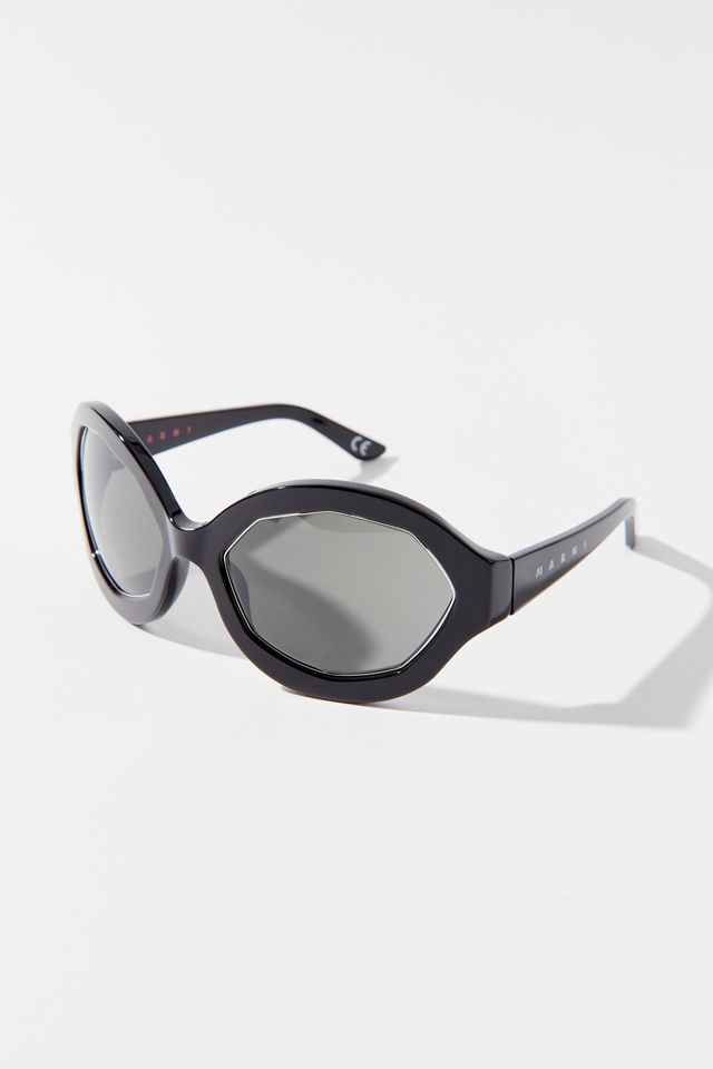Marni Cumulus Cloud Black Sunglasses | Urban Outfitters