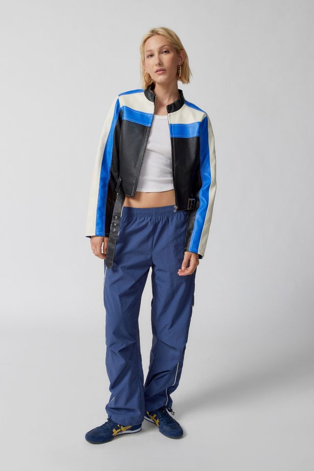 Veste de moto de course en similicuir Jordan UO #1