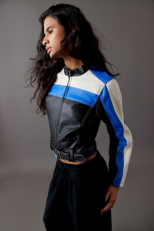 Veste de moto de course en similicuir Jordan UO #5