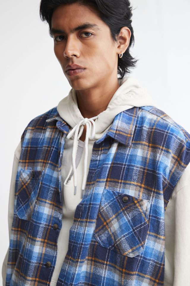 Urban Renewal Remade Sleeveless Cutoff Flannel Shirt #3