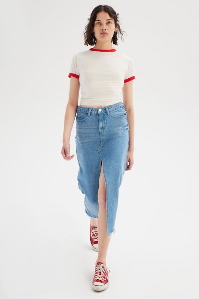 Daisy Street Denim Midi Skirt | Urban Outfitters