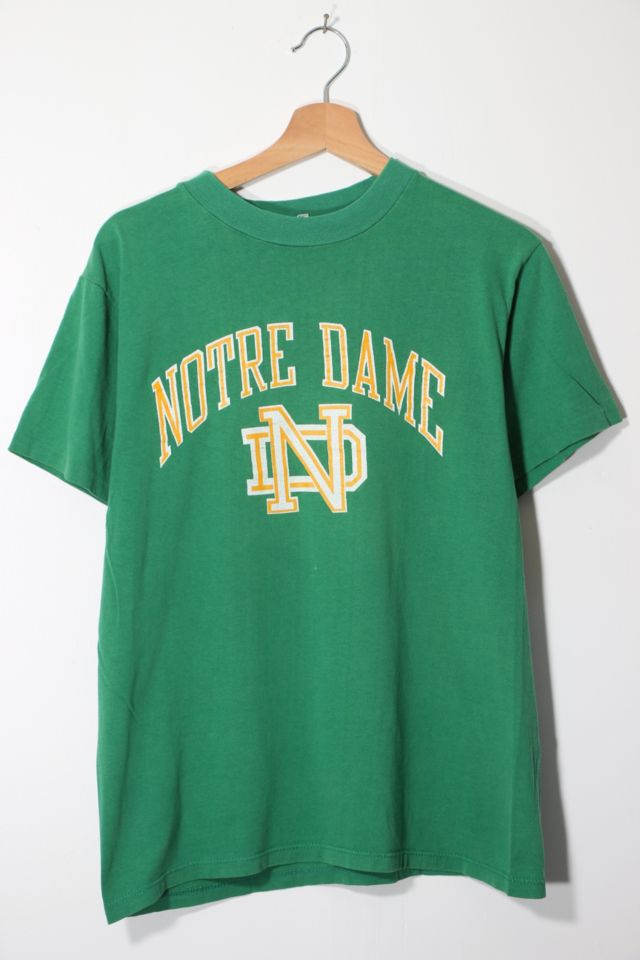 Vintage 1980s Champion University of Notre Dame T-shirt Made in USA ...