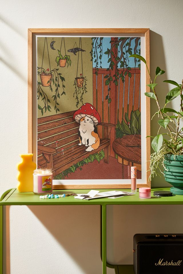 Plantspace A Cats Patio Art Print Urban Outfitters