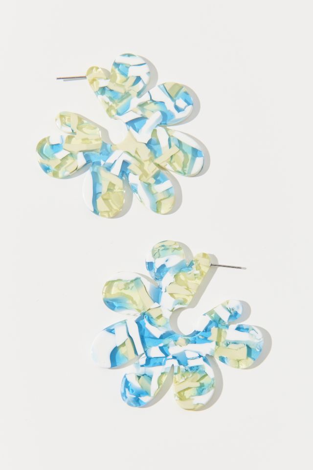 Darcia Statement Flower Hoop Earring #1
