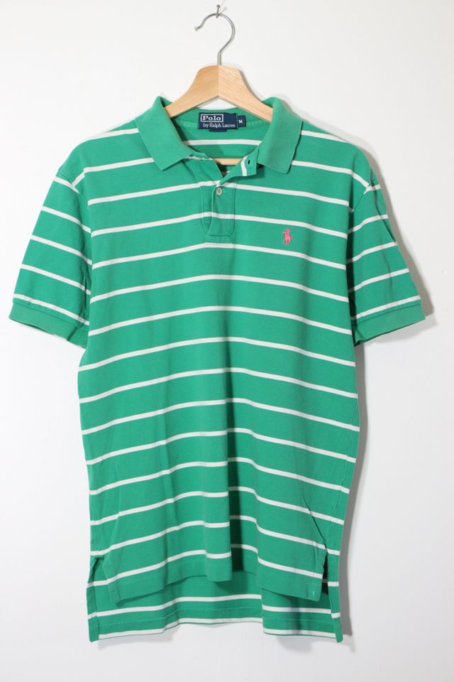 Vintage Polo Ralph Lauren Striped Pique Polo Shirt | Urban Outfitters