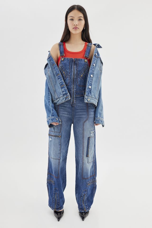 BDG Zipped Denim Overall #4