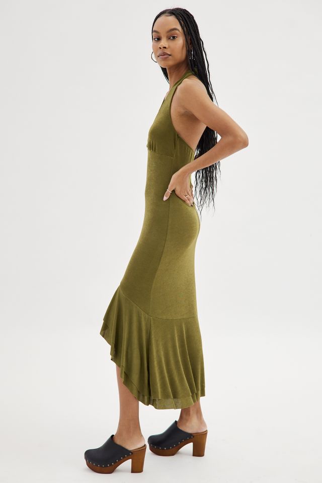 UO Cameron Knit Ruffle Midi Dress #1