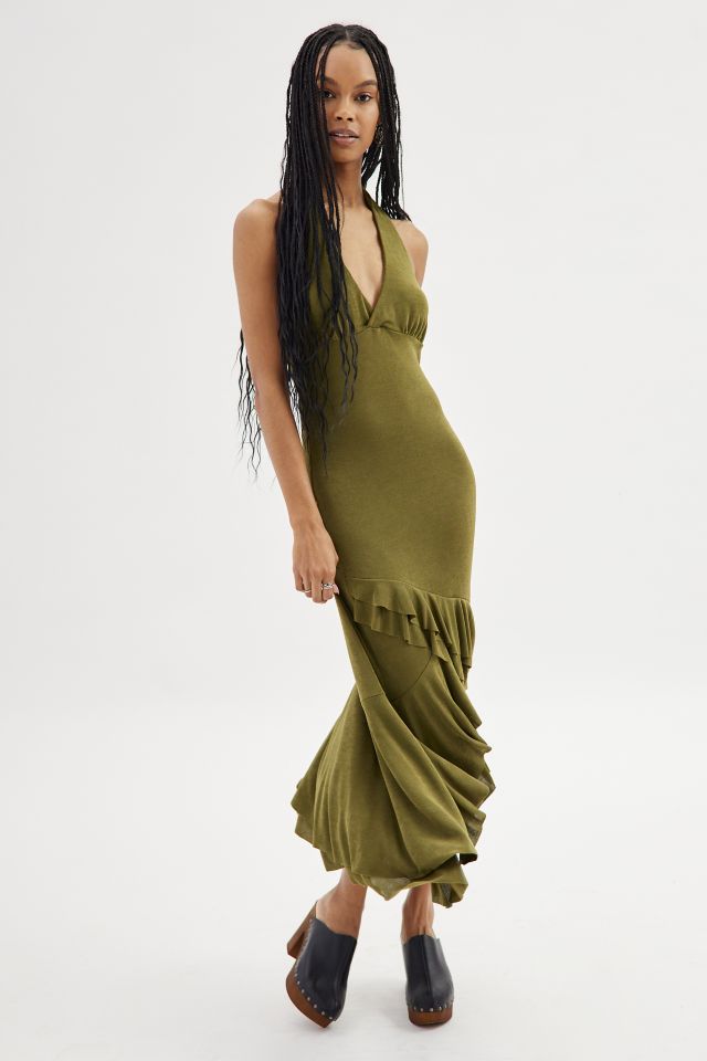 UO Cameron Knit Ruffle Midi Dress #4