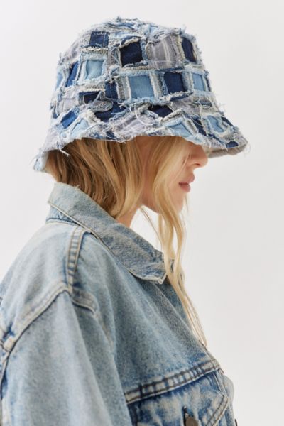 Jane Frayed Patchwork Bucket Hat | Urban Outfitters Canada