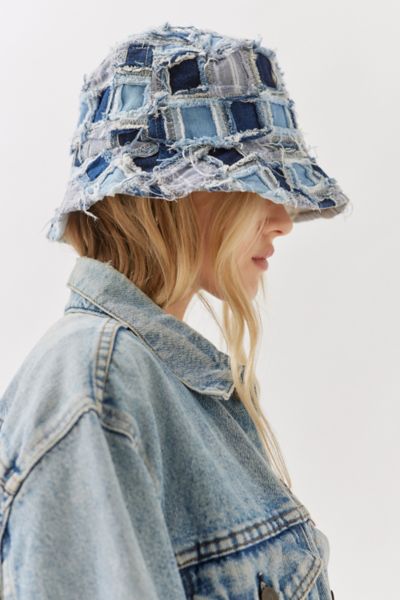 Jane Frayed Patchwork Bucket Hat