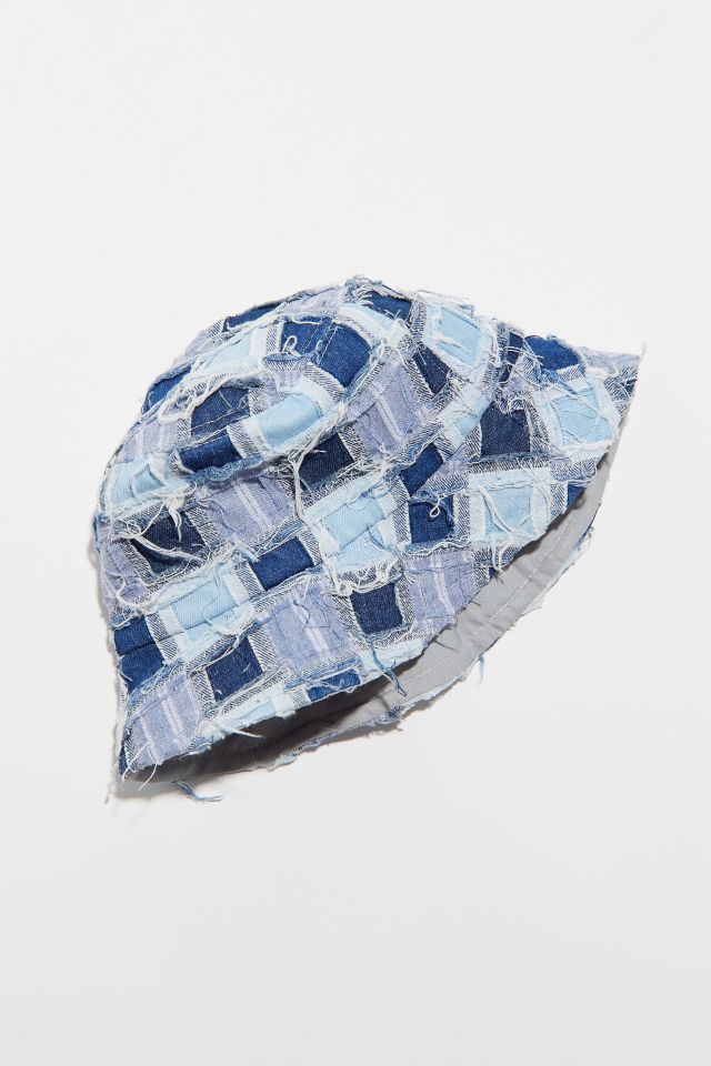 Chapeau de pêcheur effiloché en patchwork Jane #3