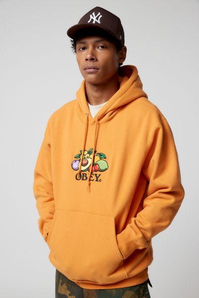 Obey orange outlet hoodie