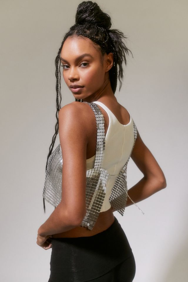 UO Harlow Metal Cropped Top #2