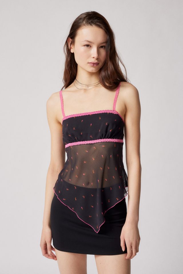 UO Tati Semi-Sheer Floral Cami #2