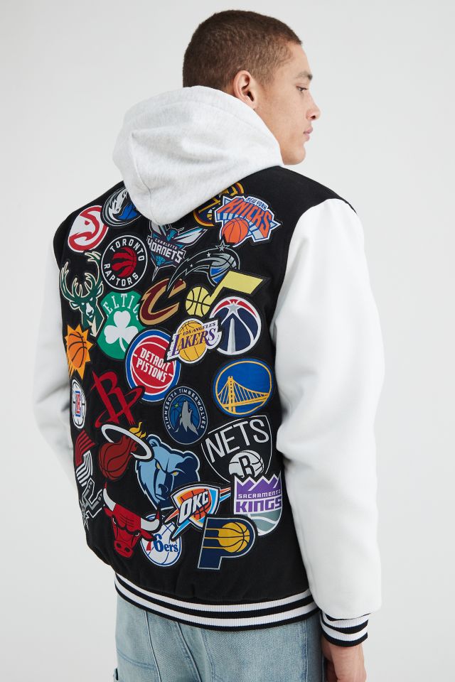 Starter UO Exclusive Colorblock Patch NBA Varsity Jacket