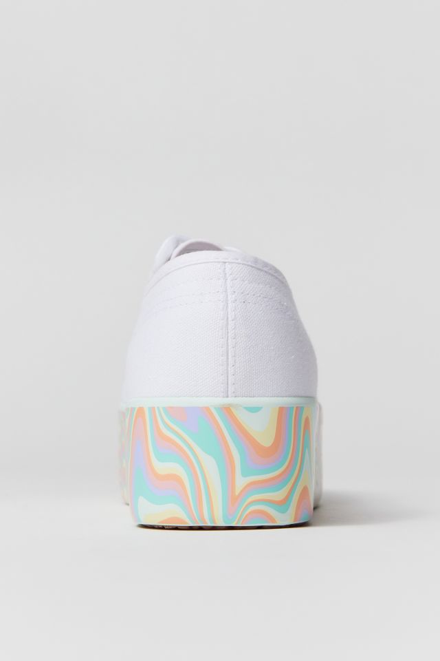 Superga 2790 Rainbow Stripe Platform Sneaker #3