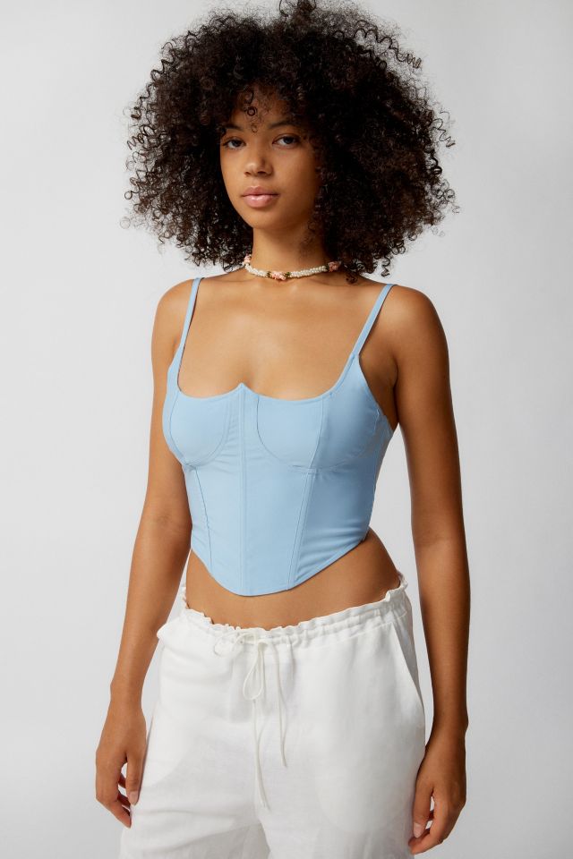 UO Serene Lace-Up Bustier Cami