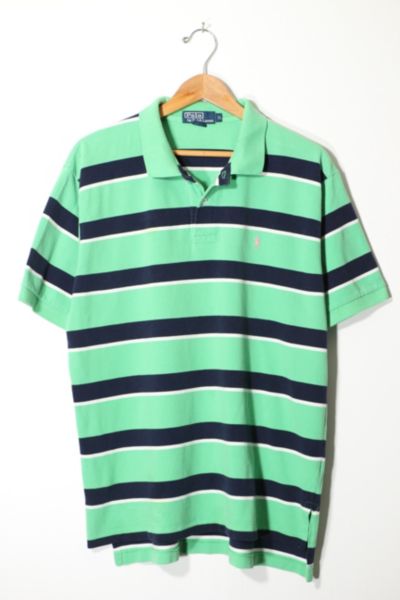 Vintage Polo Ralph Lauren Striped Pique Polo Shirt | Urban Outfitters