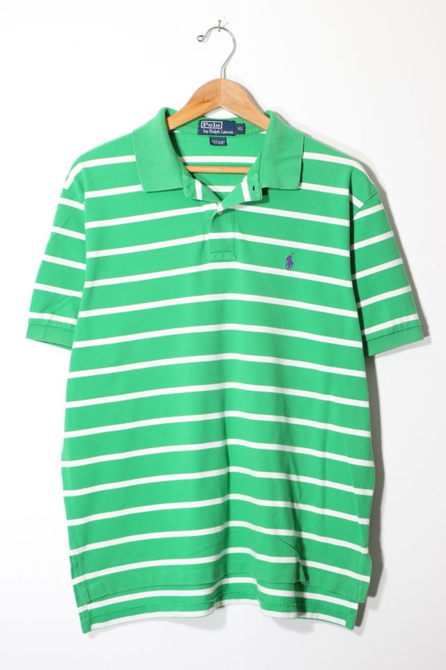 Vintage Polo Ralph Lauren Striped Pique Polo Shirt | Urban Outfitters