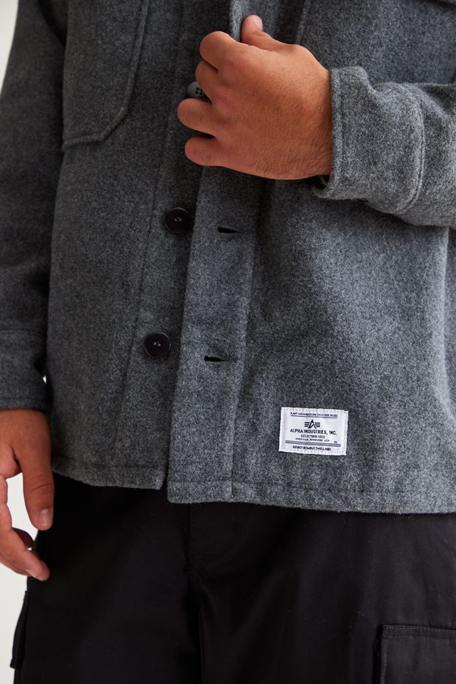 Alpha Industries Wool Shirt Jacket | Urban Outfitters