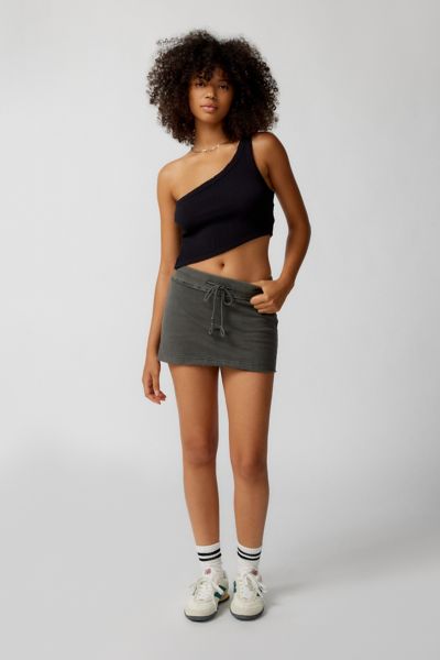 Out From Under Faye Mini Skort In Charcoal