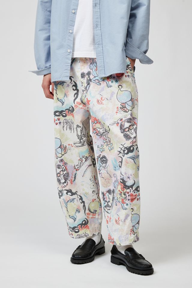 UO Casper Printed Twill Pant | Urban Outfitters