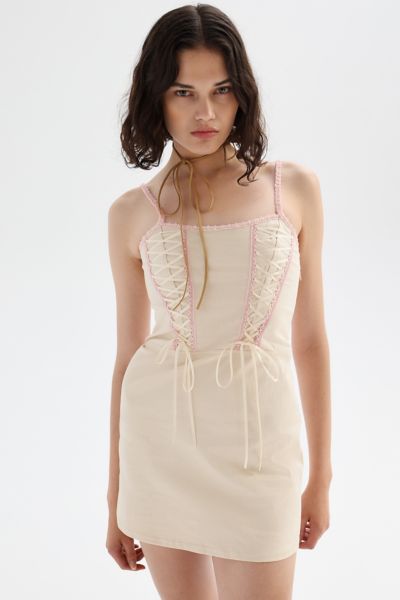 lace up bustier dress