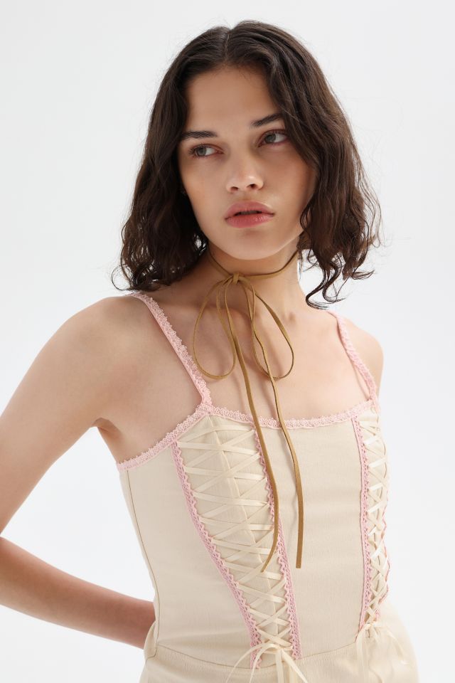Robe Mini Corset Faye à Lacets UO #1