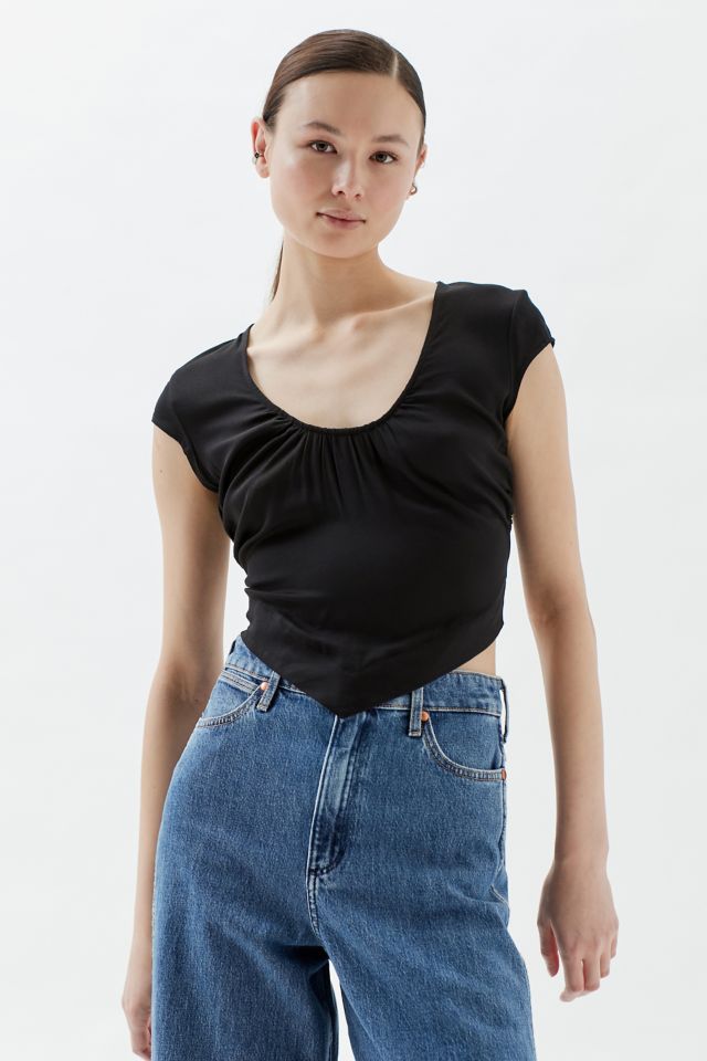 UO Cassie Cap Sleeve Open-Back Top #1