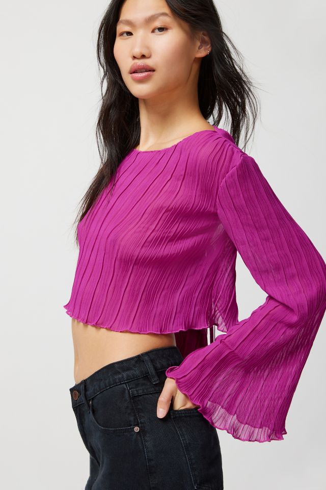 UO Orion Plisse Tie-Back Top #2
