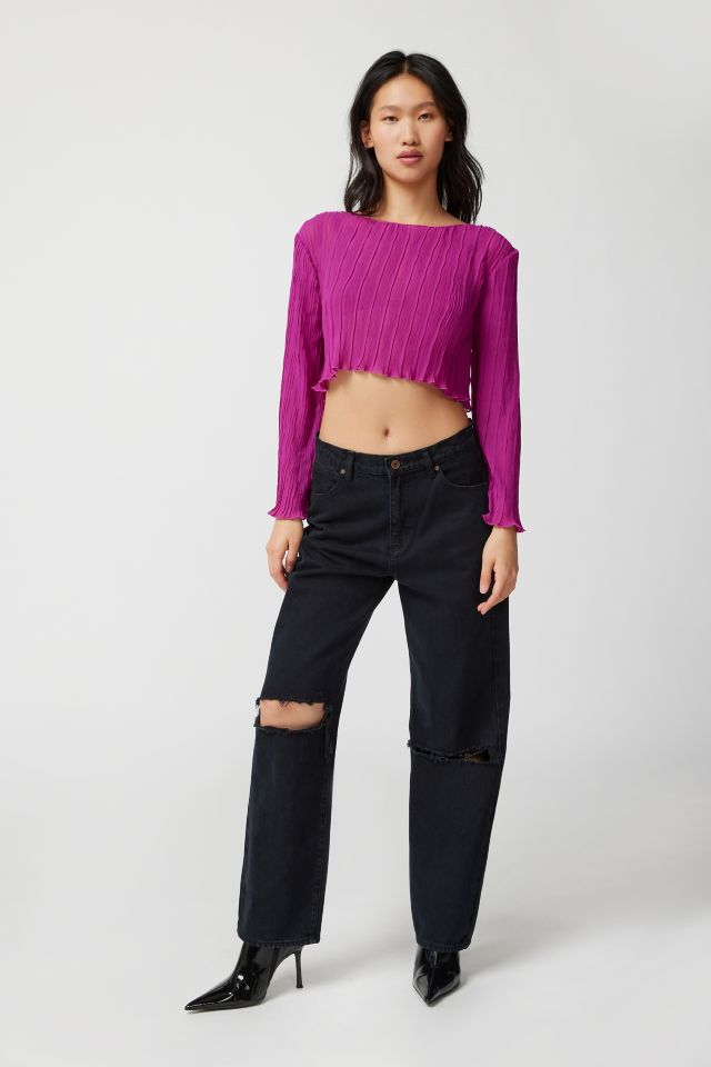 UO Orion Plisse Tie-Back Top #3