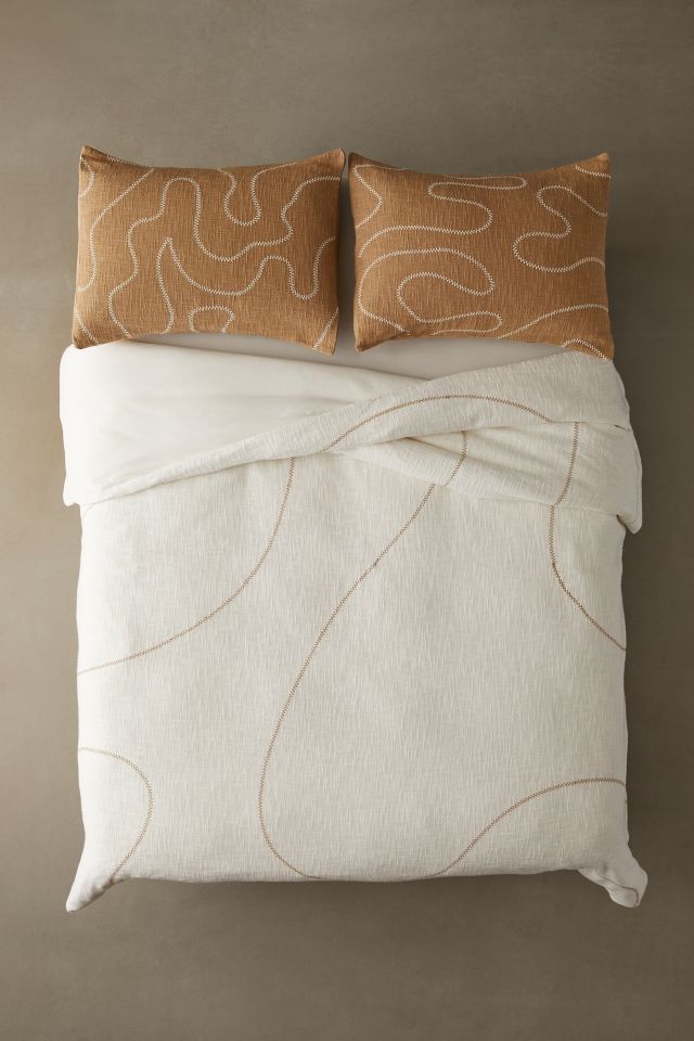 Squiggle Embroidered Duvet Cover #1