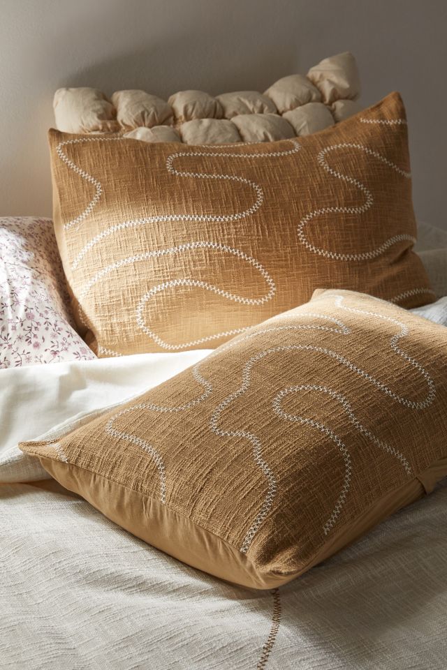 Squiggle Embroidered Sham Set #1