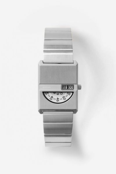 Shop Breda Pulse Tandem Metal Bracelet Watch In Silver, Men's At Urban Outfitters