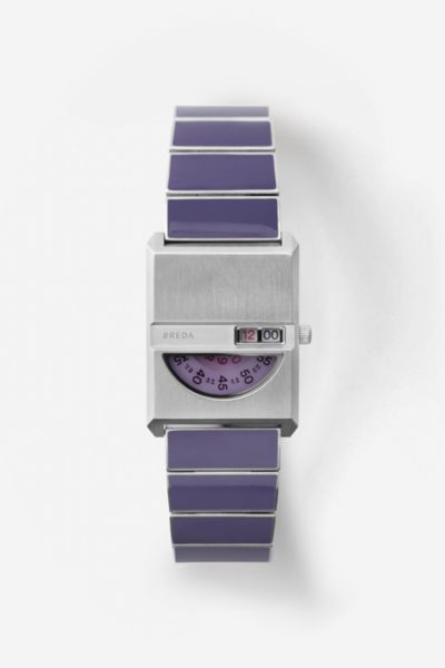 Shop Breda Pulse Tandem Metal Bracelet Watch In Purple, Men's At Urban Outfitters
