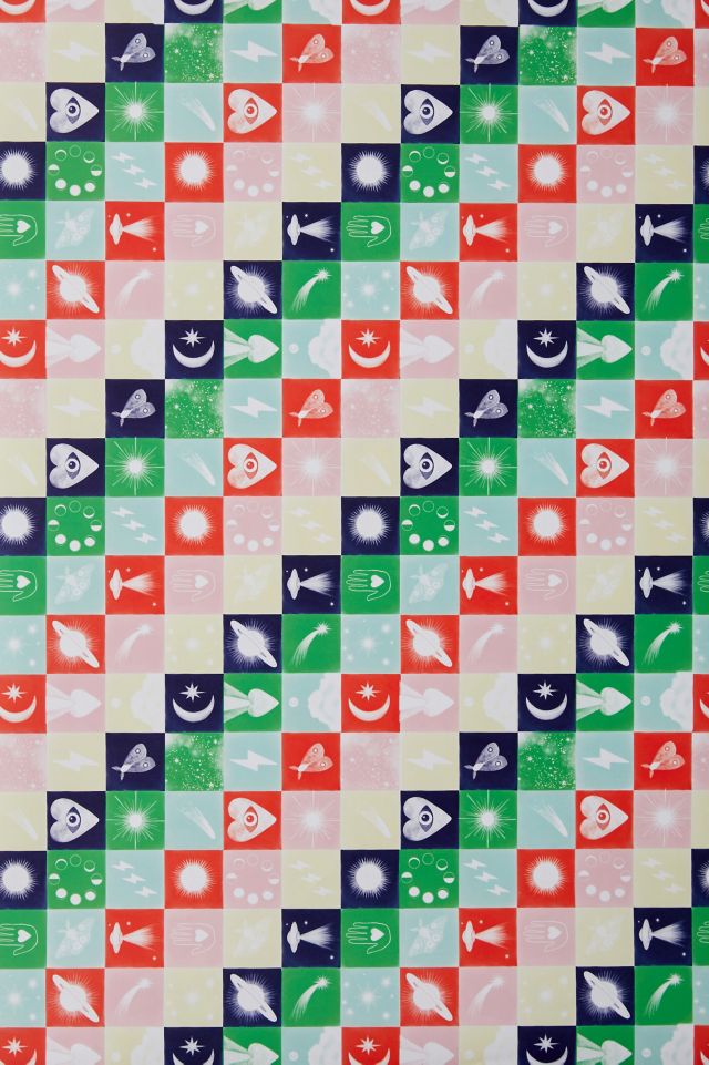 Adelfi Space Checkered Wrapping Paper #2